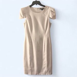 French Connection Size 12 White Cap Sleeve Dress